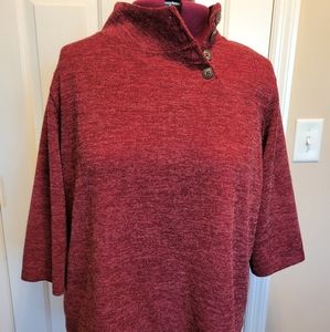 Red Mockneck Sweater
